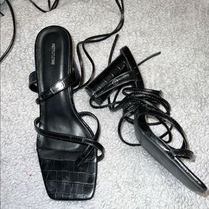 Strappy Lace Up Heels - Pretty Little Thing